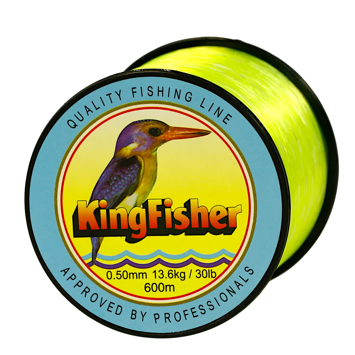 Kingfisher Nylon Fishing Line, Colour Yellow, 13.6KG .50MM, 600M Spool