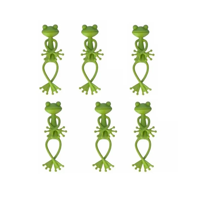 6 Pack Frog Plant Stand Stable Holder for Small Potted Plants & Succulents
