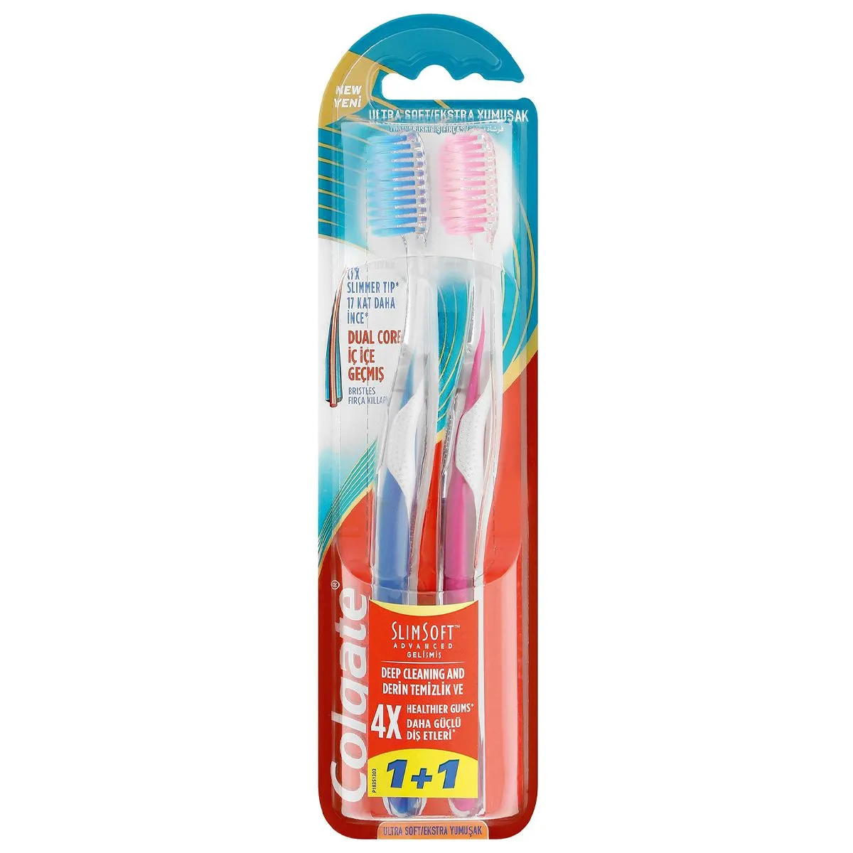 Colgate Slim Soft Advanced Soft Toothbrush - 2 Pack