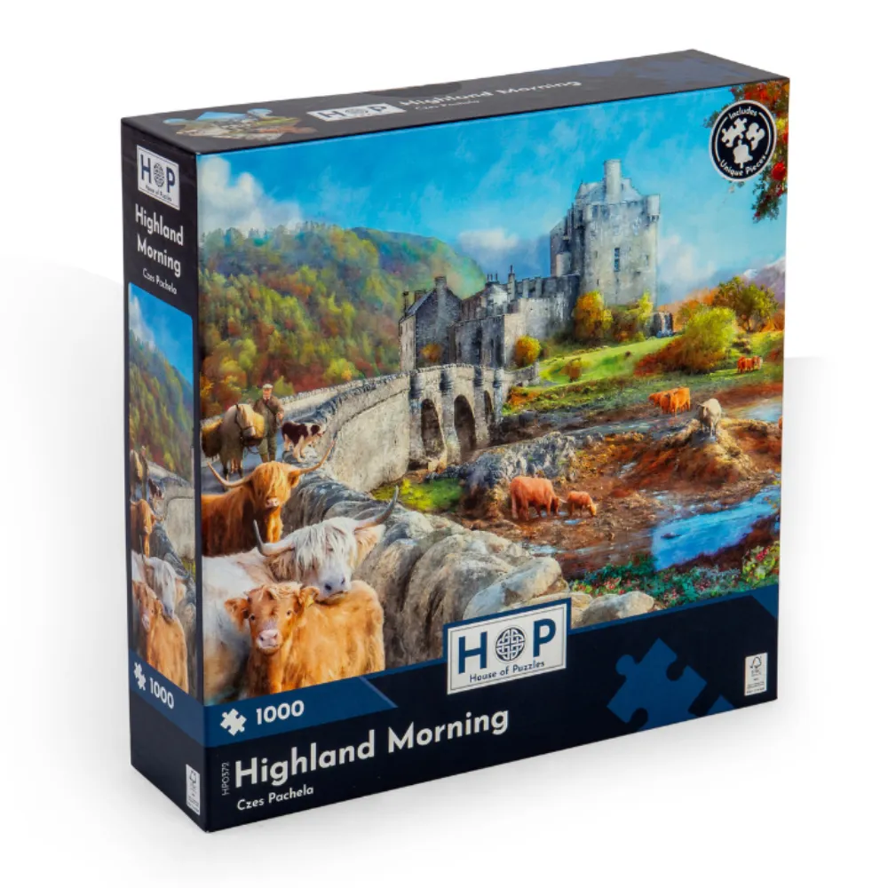 House of Puzzles - Highland Morning - 1000 Piece Jigsaw Puzzle