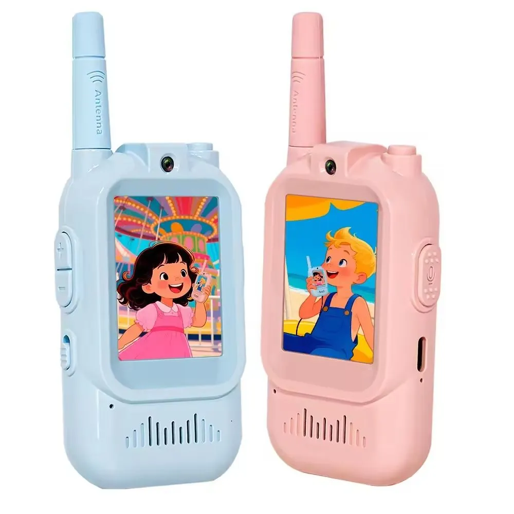 2 Pack Video Walkie Talkies Rechargeable Video Walkie Talkies for Kids