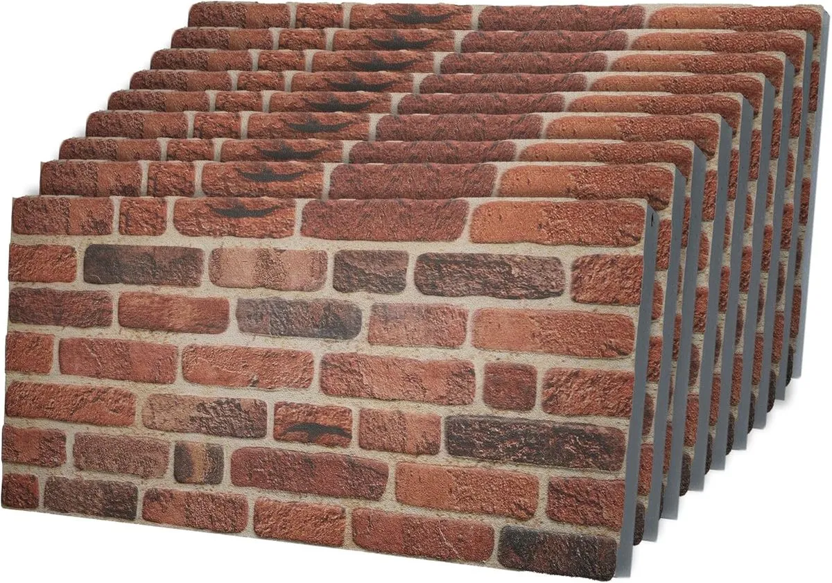 3D Wall Panels | Natural Brick Effect Cladding Styrofoam-9 pack - Babylon