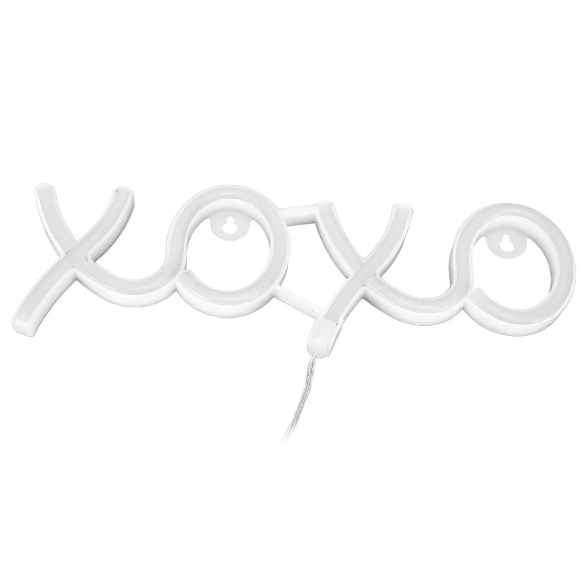 XOXO LED Neon Sign Night Lights for Wall Decor Light USB/Battery Operated - Red