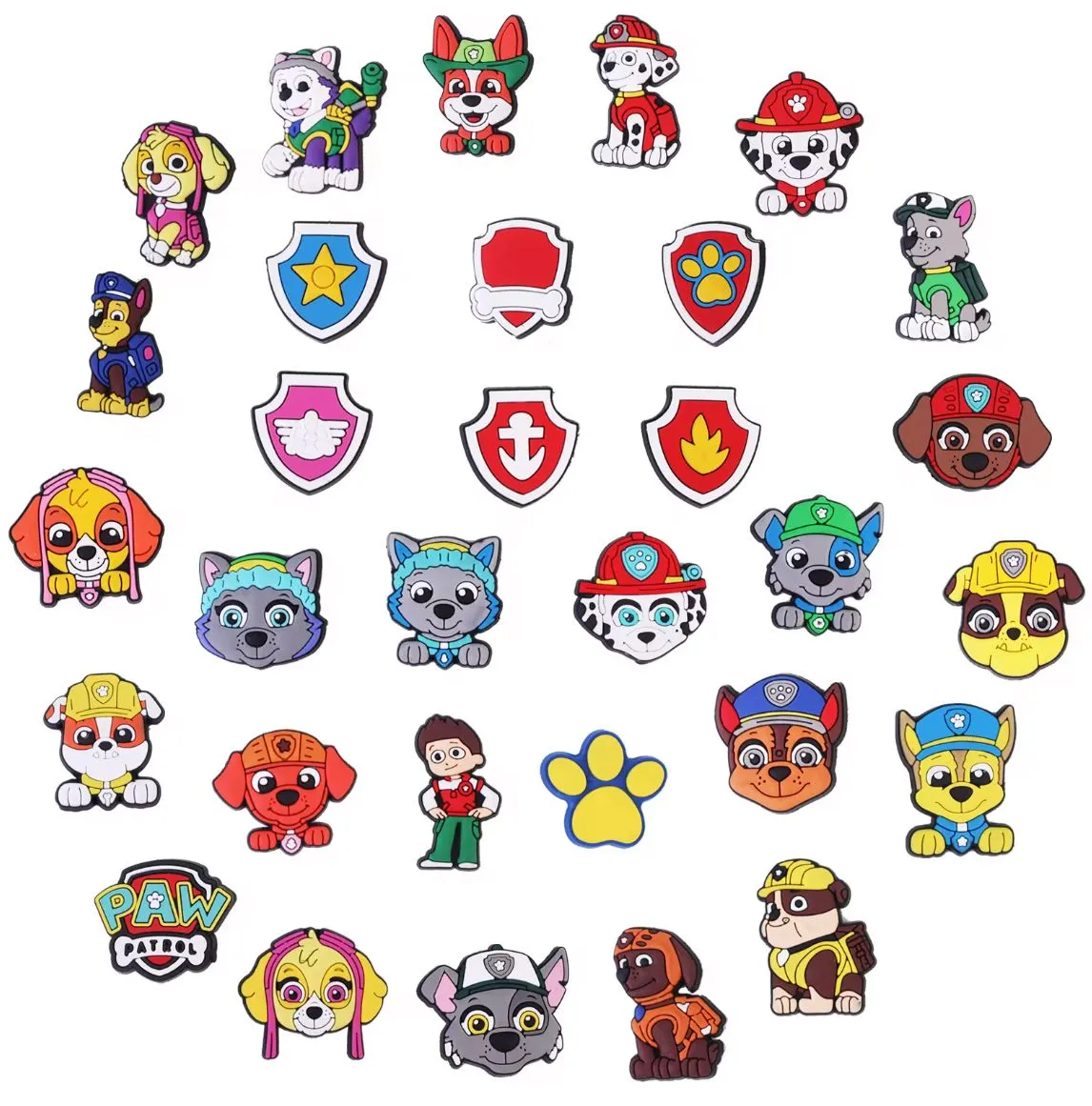 Paw Patrol Shoe Charms Set for Kids - 31 Piece