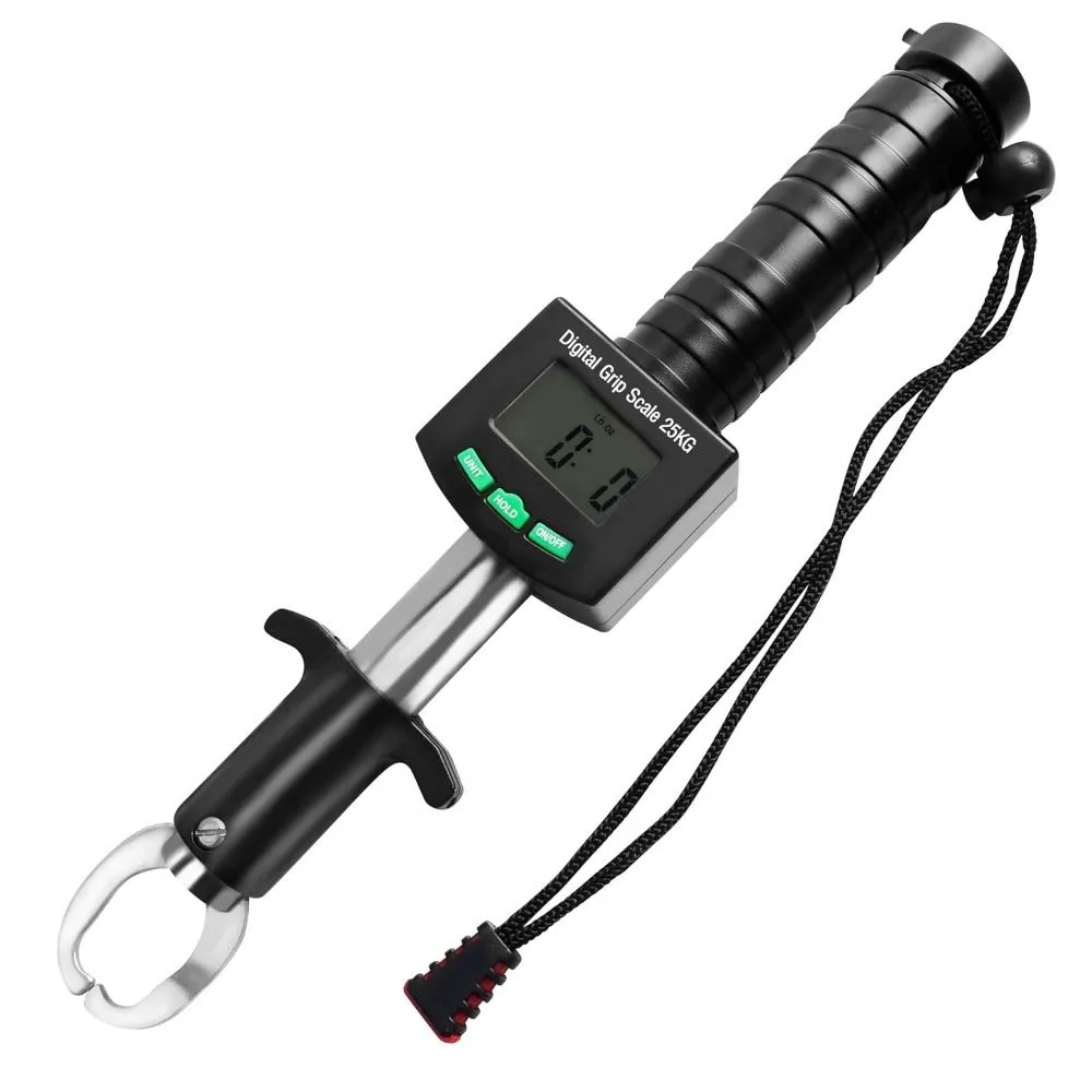 Stainless Steel Fish Gripper with Digital Scale & Tape Measure, 25kg