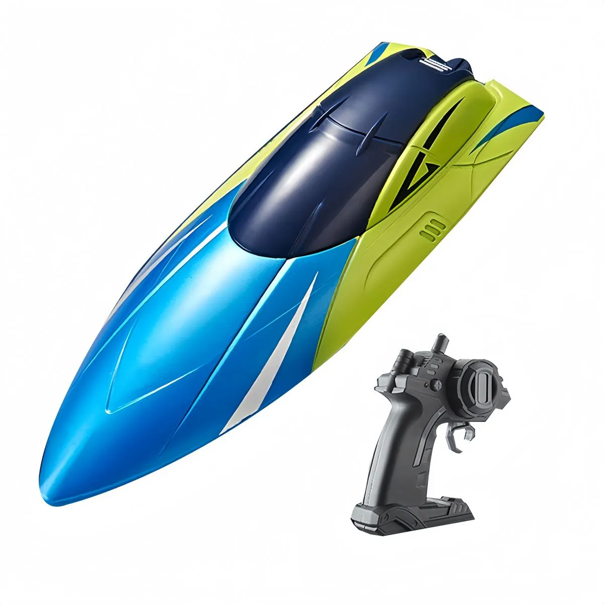S4 High Speed RC Boat 2.4GHz Waterproof Racing Boat with LED - Blue