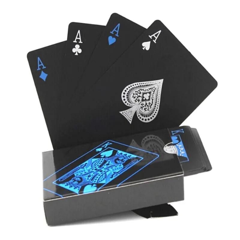 Waterproof Plastic Poker Cards ( Blue and White Suits)