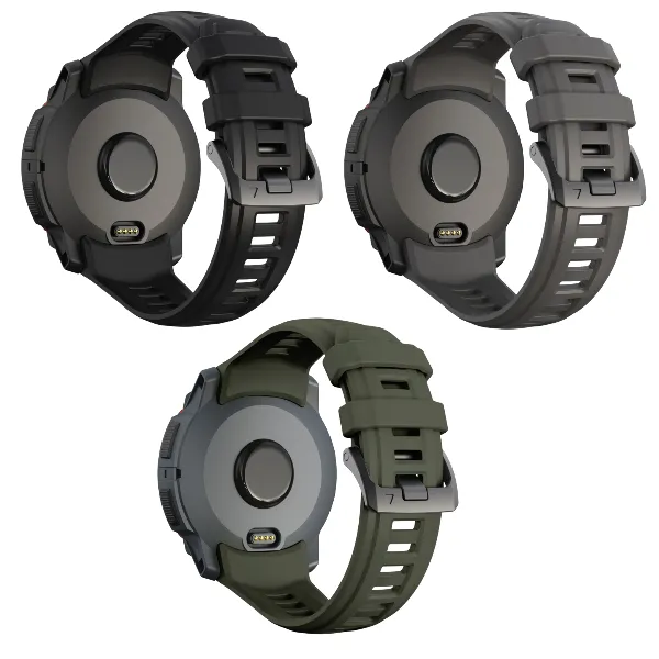 3 Pack Silicone Straps Compatible with Garmin Instinct 1 & 2 (45mm)