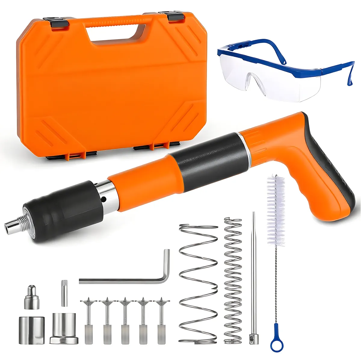Concrete Nail Gun Mini Nail Gun Handheld Nail Gun - Orange