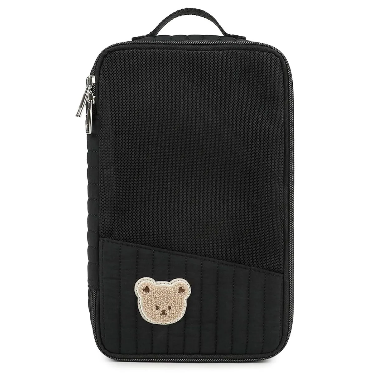 Diaper Bag Organizer Pouch with Mesh Compartments, Black