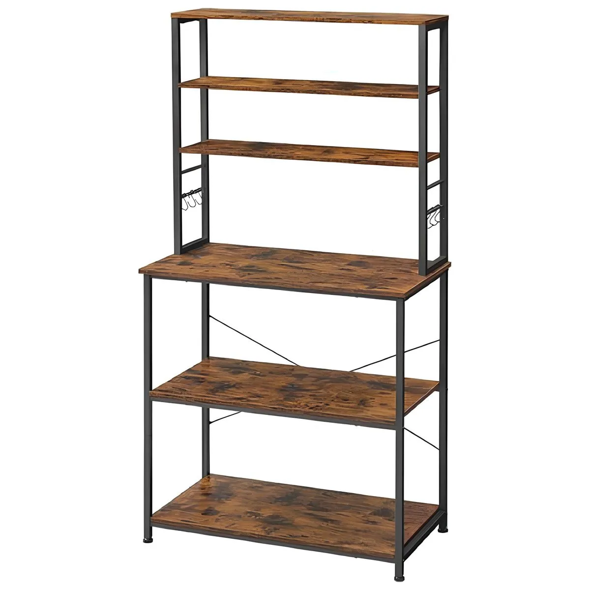 LAZAVA 6-Shelf Kitchen Microwave Stand - Multi-Function Storage Rack