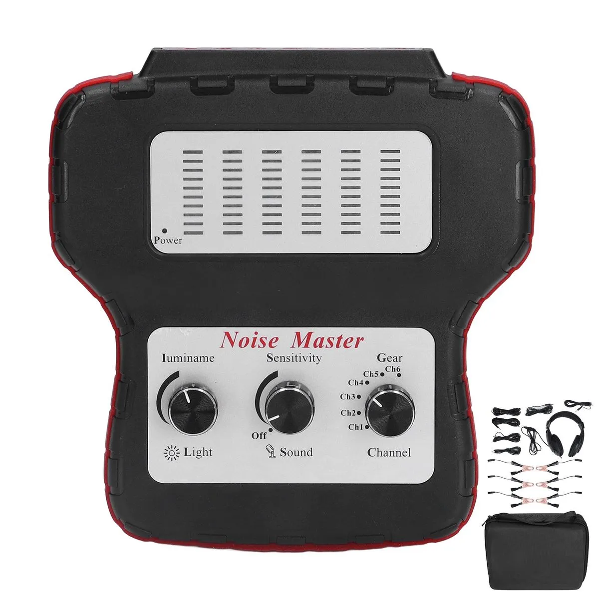 6 Channel Car Electronic Stethoscope Kit 100Hz 10kHz Engine Noise Test Tool