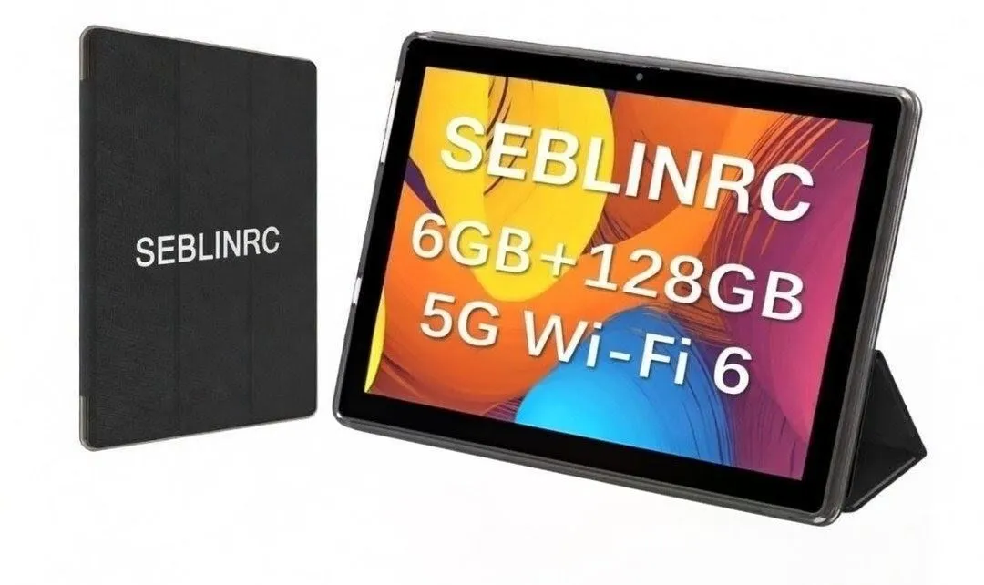 SEBLINRC 10.1 Inch Tablet with Case, 6GB RAM, 128GB ROM