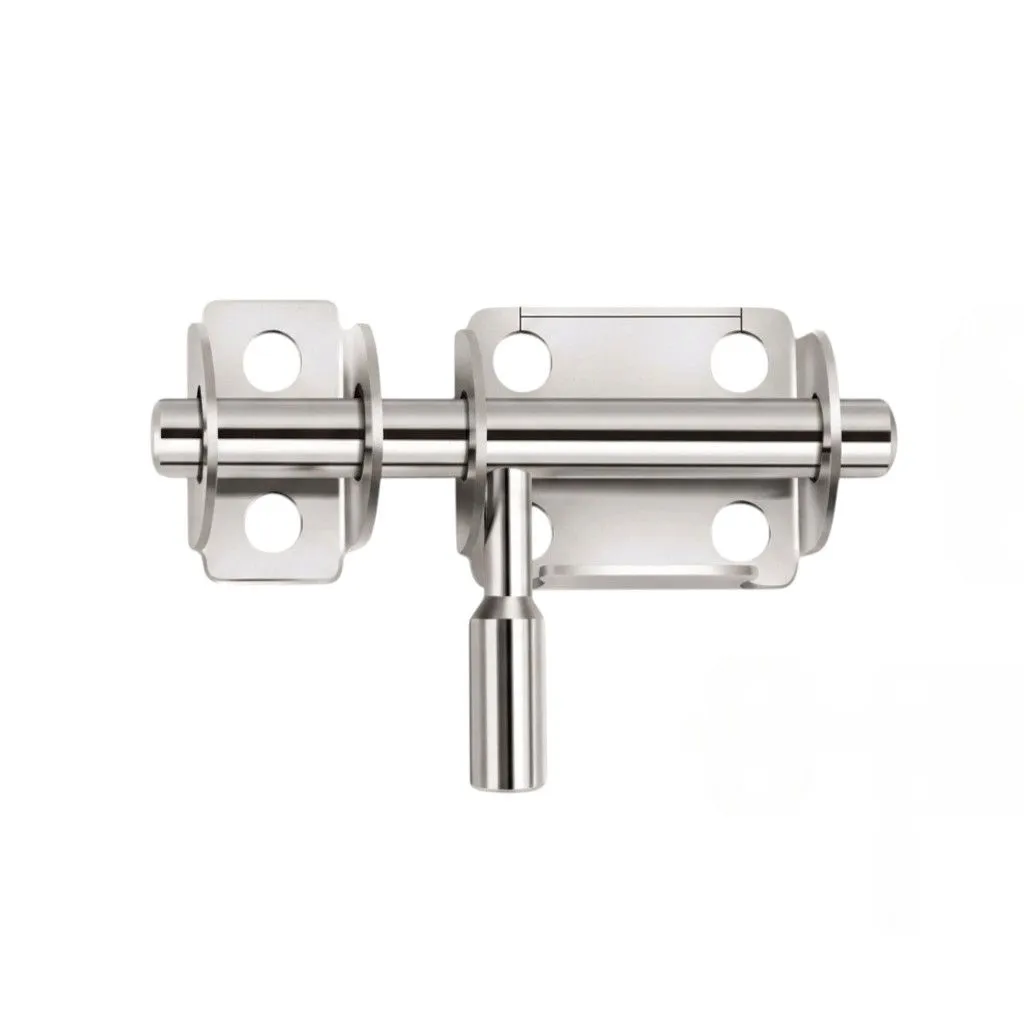 3 Pack - Stainless Steel Slide Bolt Latch - Silver