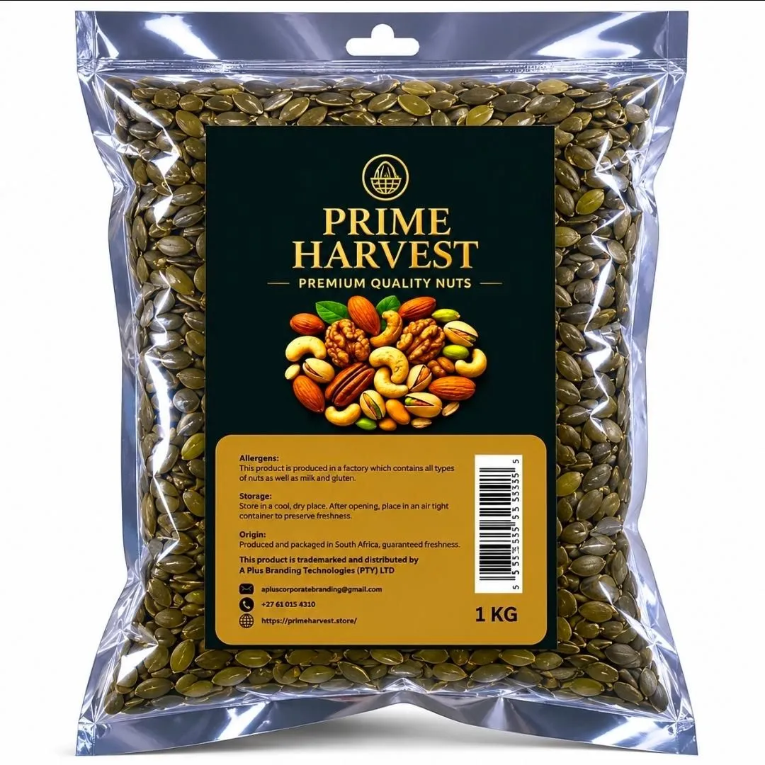 Prime Harvest Pumpkin Seeds 1kg - Raw Pepitas High Protein