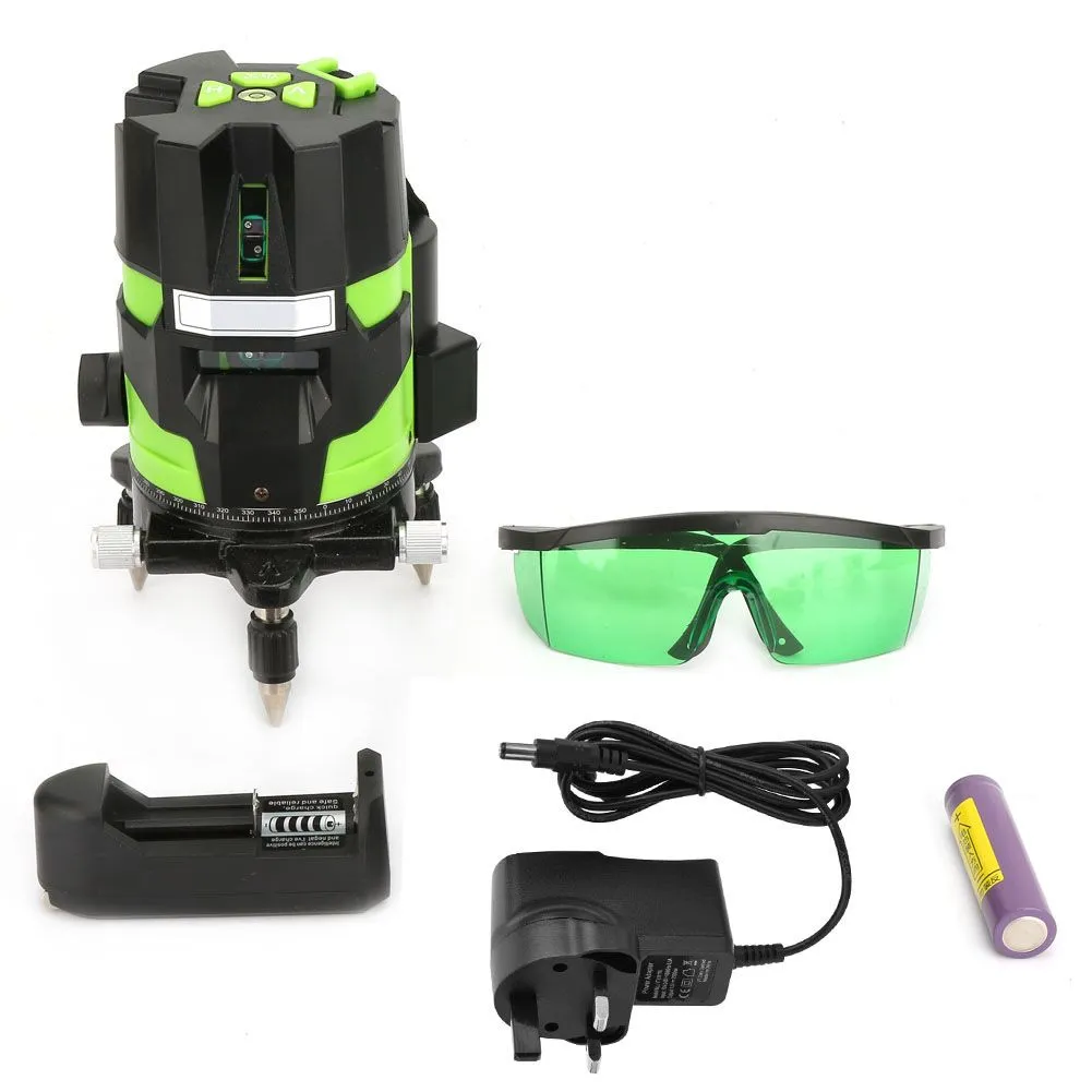 LD Laser Floor Leveler: 3-Line 4-Dot Green Beam