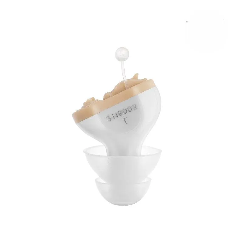 Left Ear Invisible Rechargeable Sound Amplifier for Seniors - White