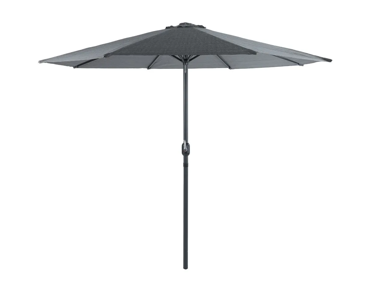 Kalahari Round Market Umbrella | 3m Diameter with Aluminium Centre Pole - Charcoal
