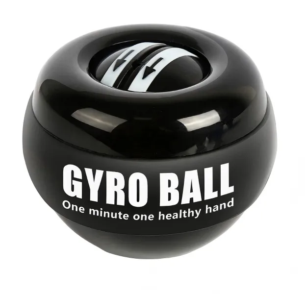 Magnetic LED GripBall - 5-Color Light-Up Wrist Strengthener with Auto Spin - Black