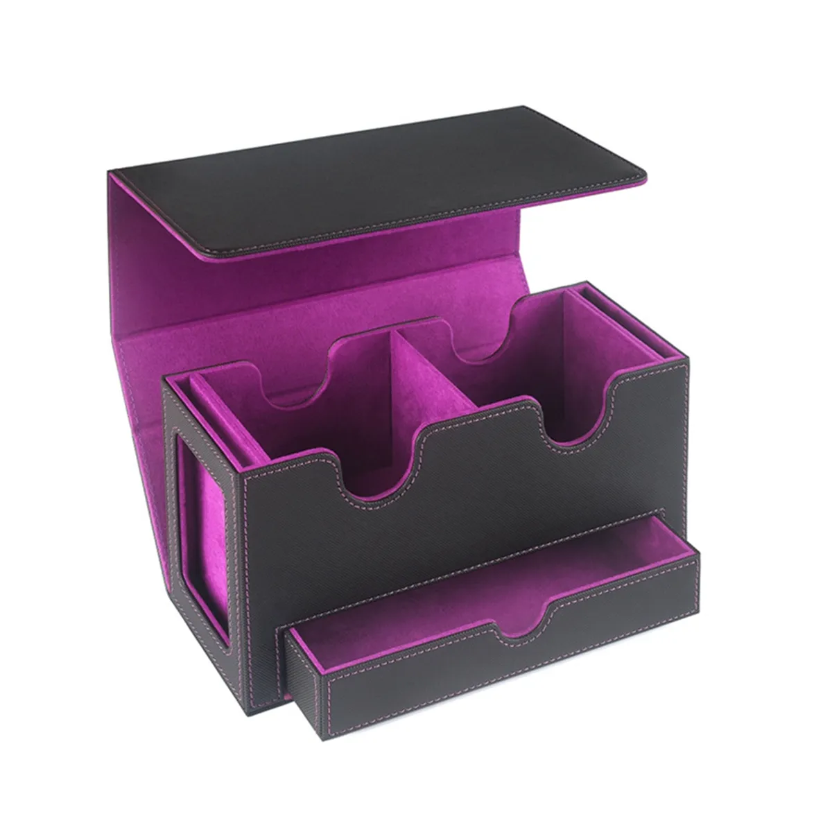 Portable Game Magnetic Card Storage Box Drawer Storage Box Purple
