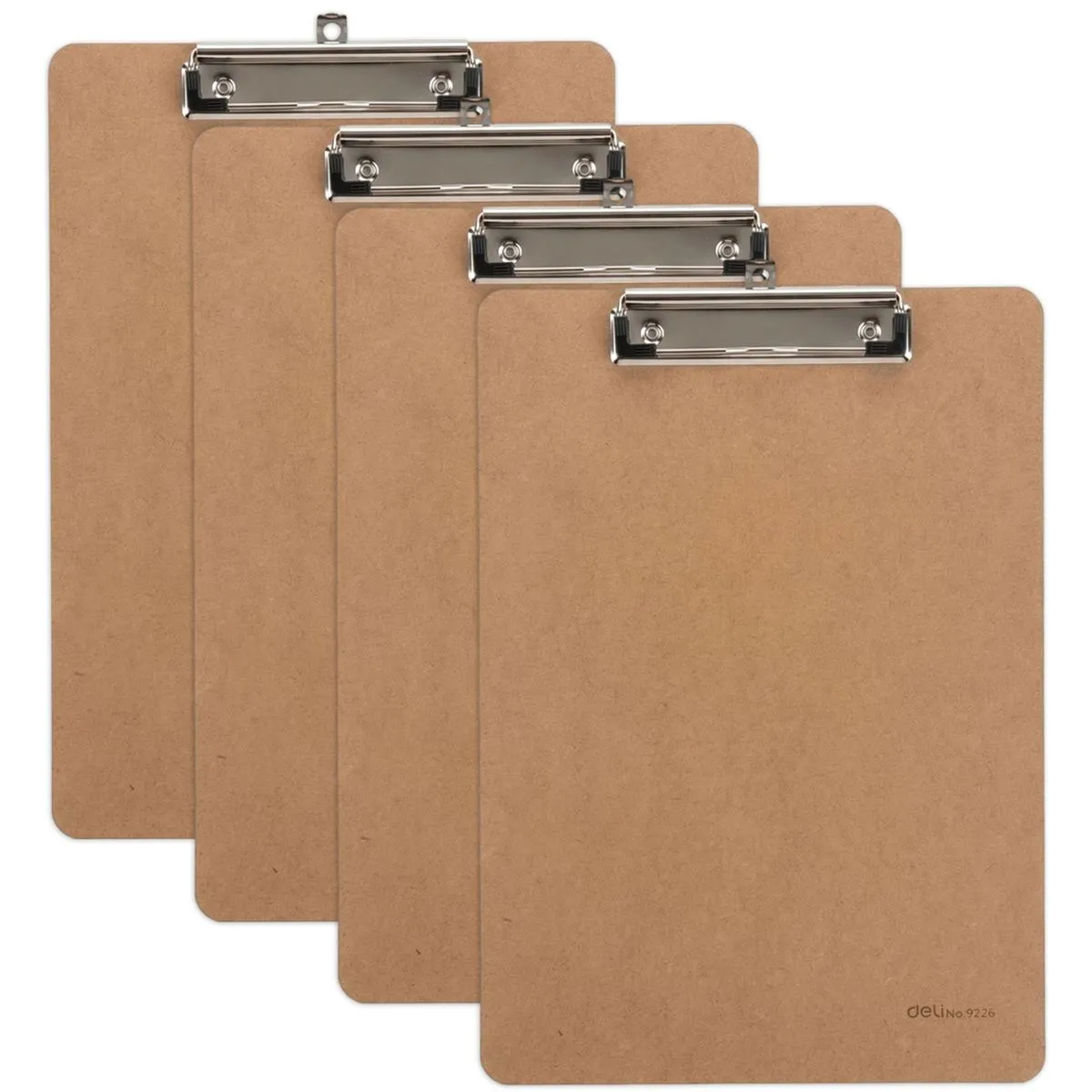 4 Pack Deli A4 Clipboard with Metal Low-Profile Clip Heavy Duty Vertical