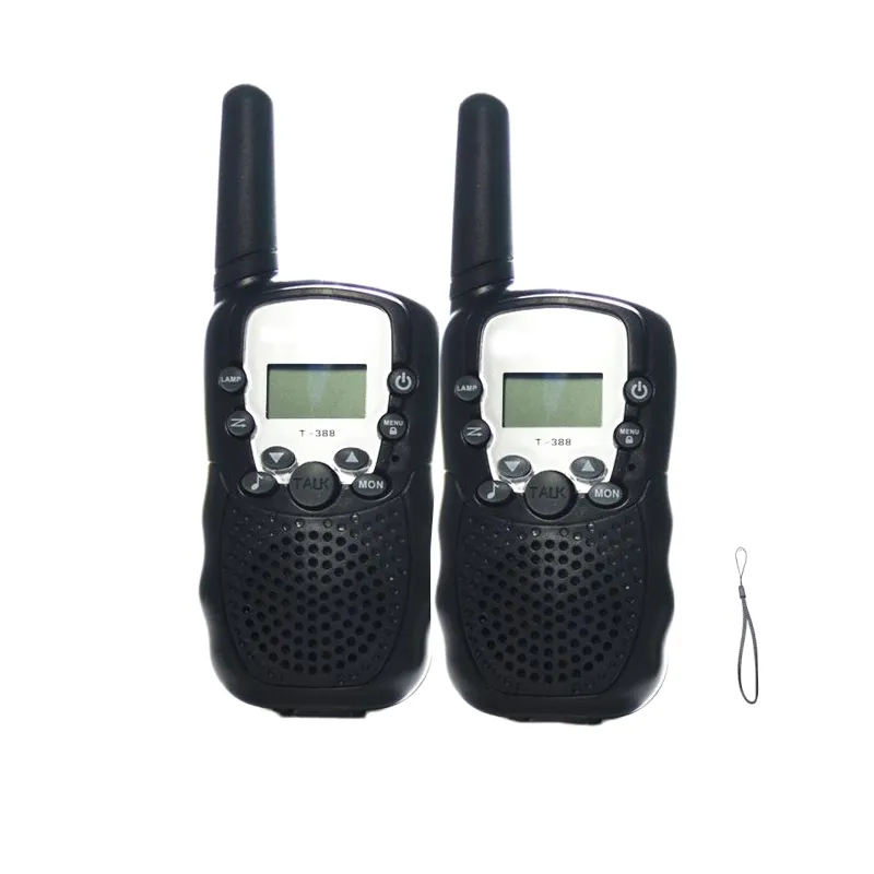 Children's Mini Walkie-Talkies (Set of 2) - Outdoor Use - Black