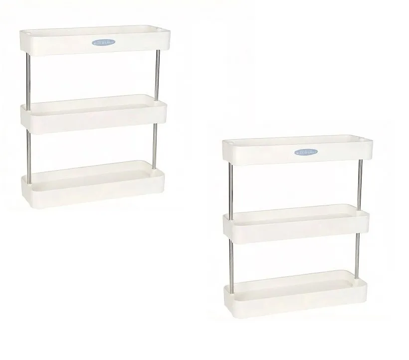 2-Pack-Kitchen 3-Tier Rectangular Spice Bottle Storage Rack