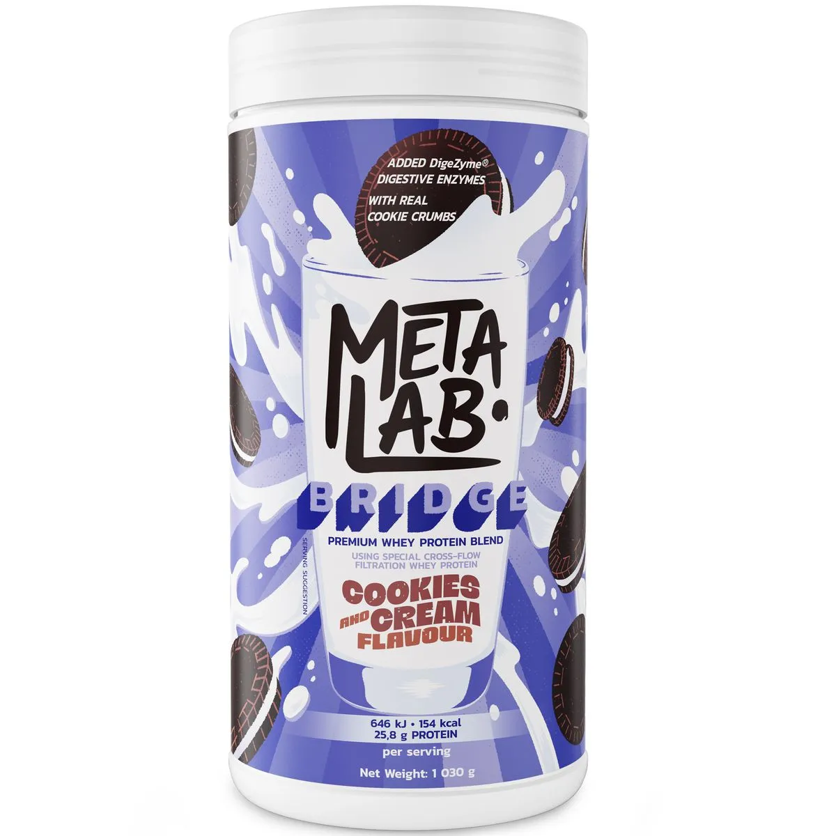 METALAB Bridge Premium Whey Protein Blend (900g) - Cookies & Cream