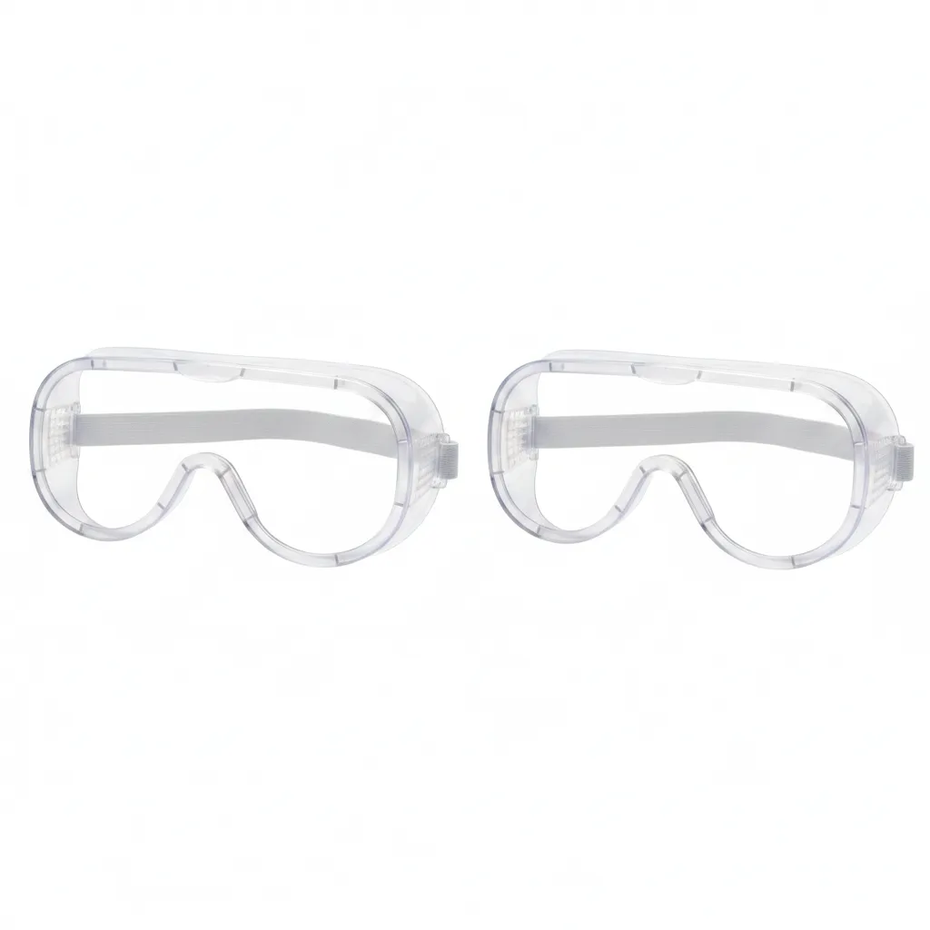 Krafft Clear Safety Goggles for Eye Protection - Adjustable Fit - 2 Pack