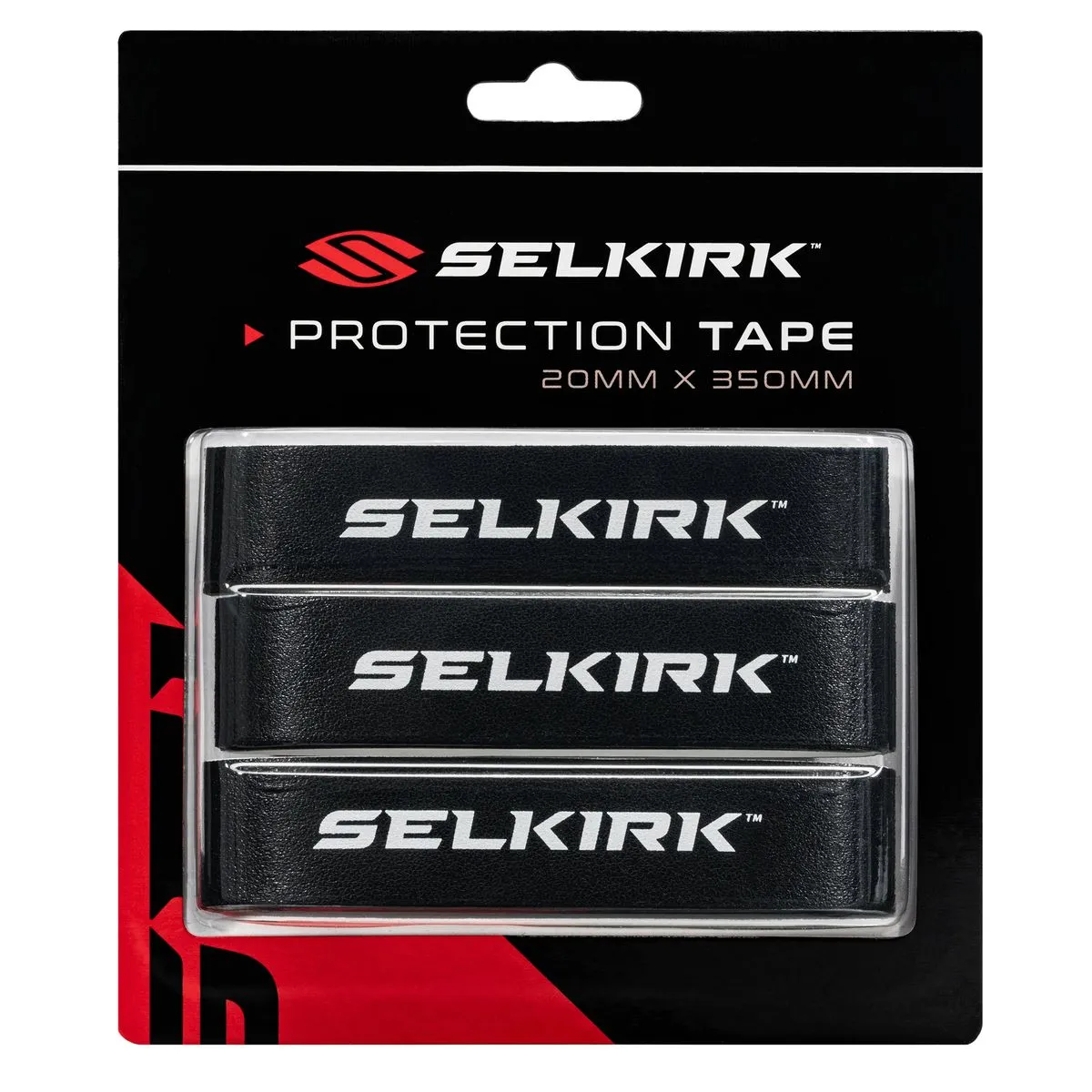 Selkirk Pickleball Paddle Protective Edge Guard Tape - 20mm - 3 Pack - Black