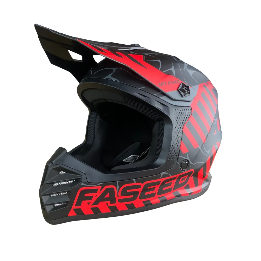 Faseed FS-618 Kids Alert Black/Red Helmet