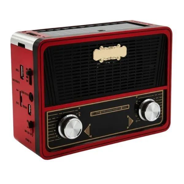 Solar Powered Portable Radio Player with USB Charging