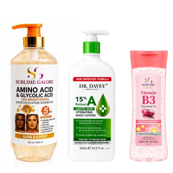 Sublime Galore Brightening Body Care Set with Vitamin B3 - 3 Piece