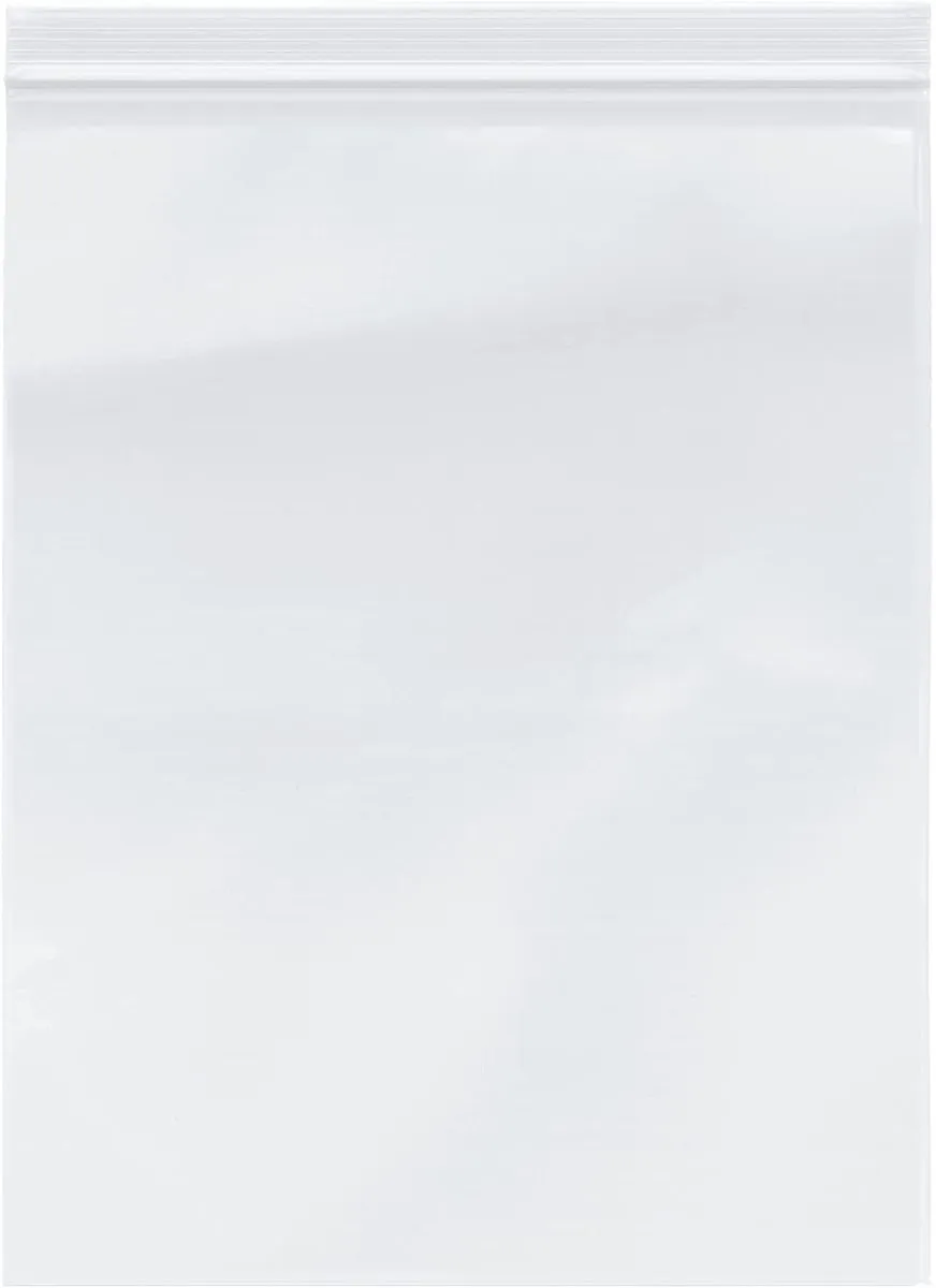 100 Pack x Plastic Poly Zipper Bag (350 x 420)-40micron)