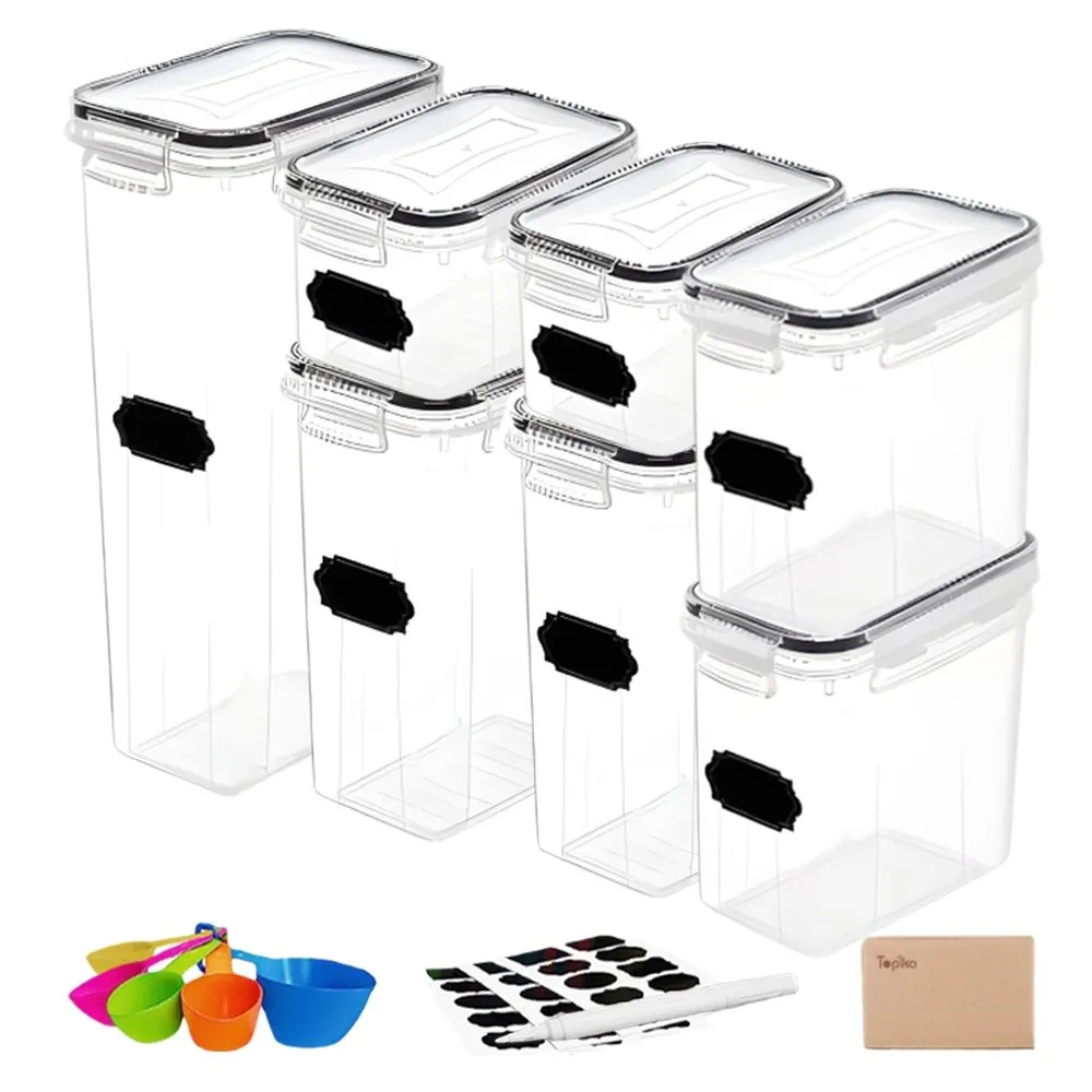 Topika -24/14/7-Airtight Food Storage Container Set with Lids for Kitchen - 7 Pack