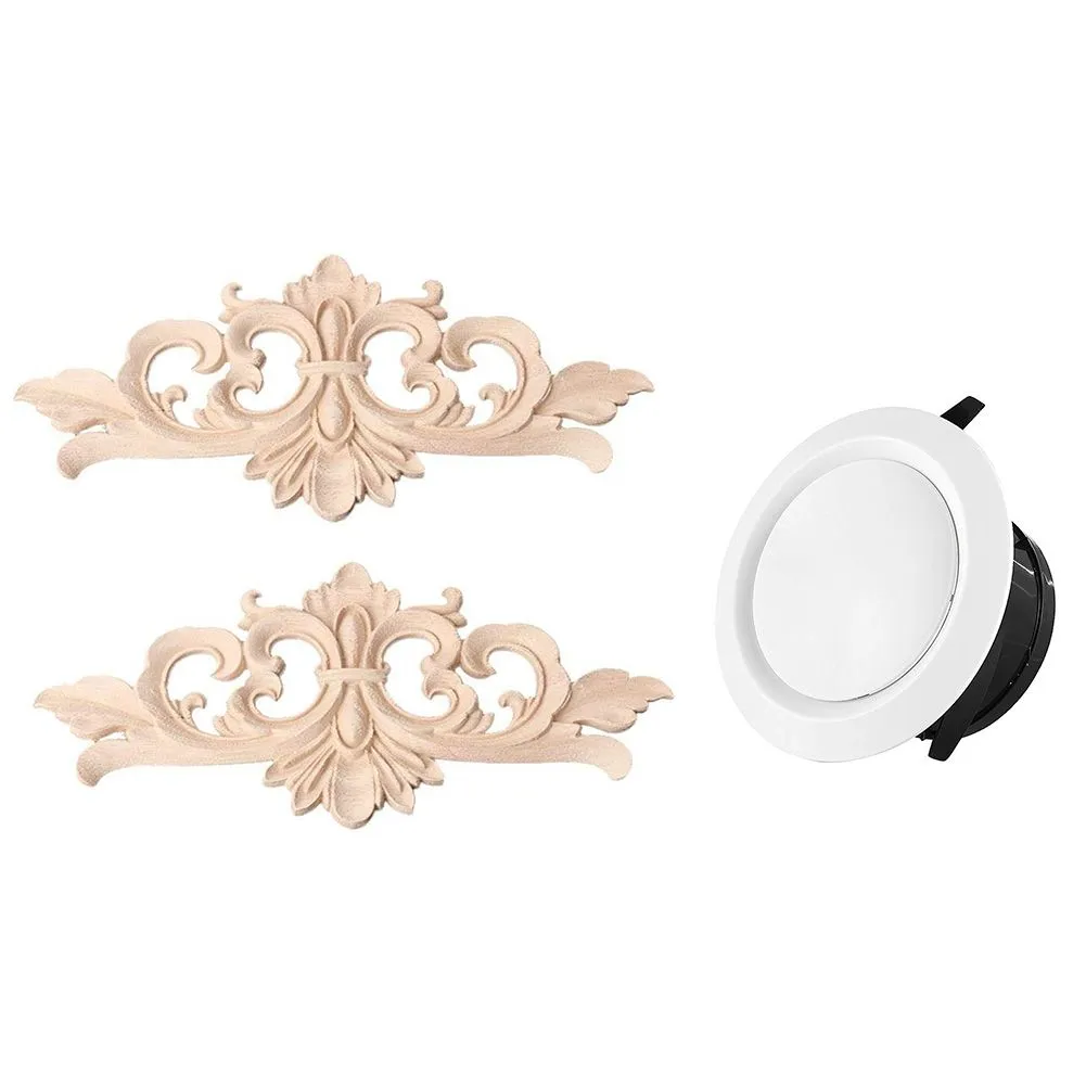 2 Pieces Abs Adjustable Air Vent Round Soffit Exhaust Vent White 4 Inch