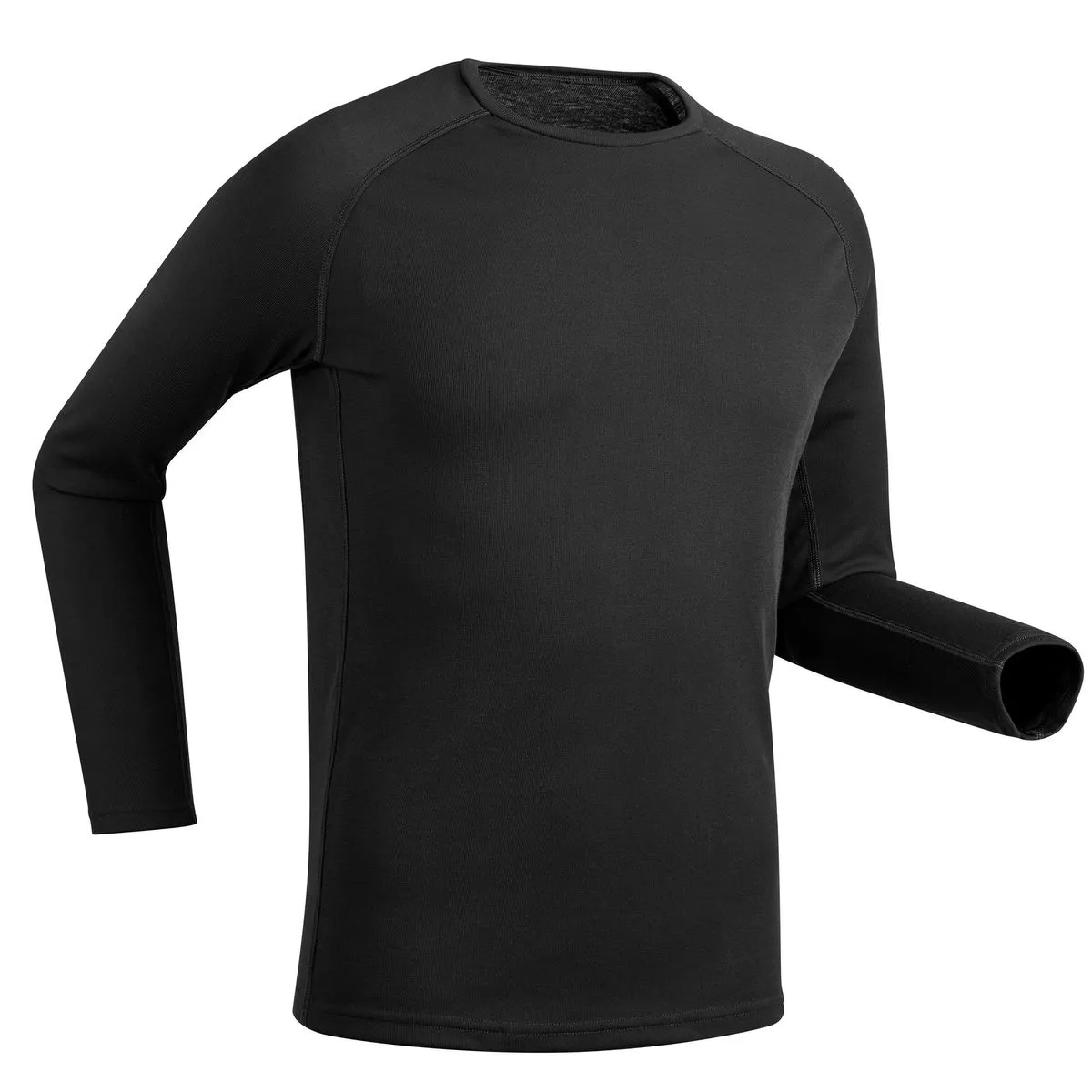 Wedze Men's Warm, Comfortable Thermal Skiing Base Layer 100 - Black