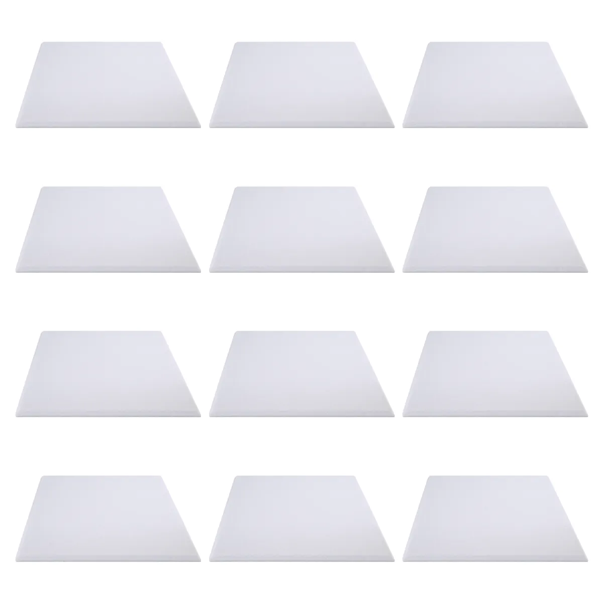 Self-Adhesive Acoustic Panels 12 Pack,12 x 12 x 0.4 inch ,White