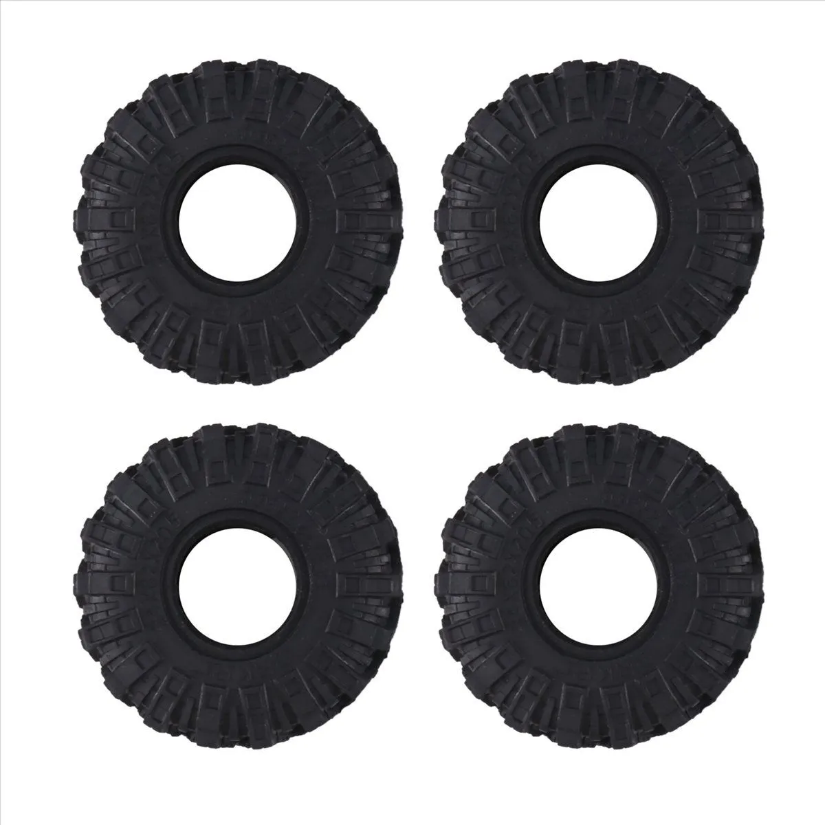 4Pcs 62Mm 1 0 Inch Wheel Tires Soft Mud Terrain Rubber Tyres