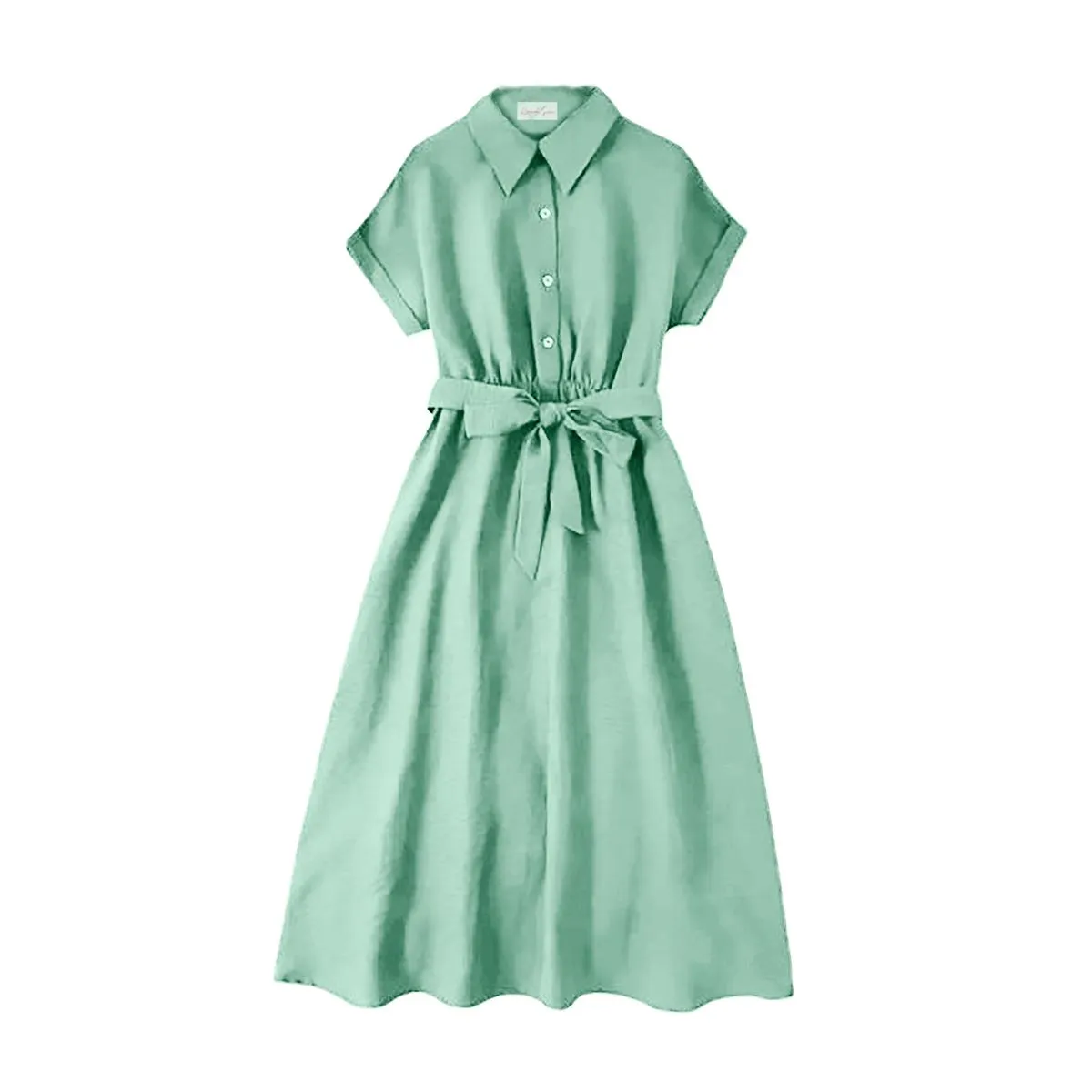Sage Summer Button Down Dress - Versatile Maternity & Nursing Wear