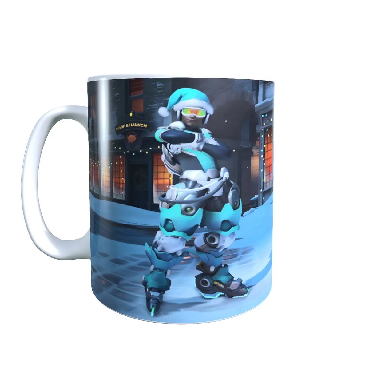 Lucio in the Snow - Overwatch Christmas Themed Coffee Mug