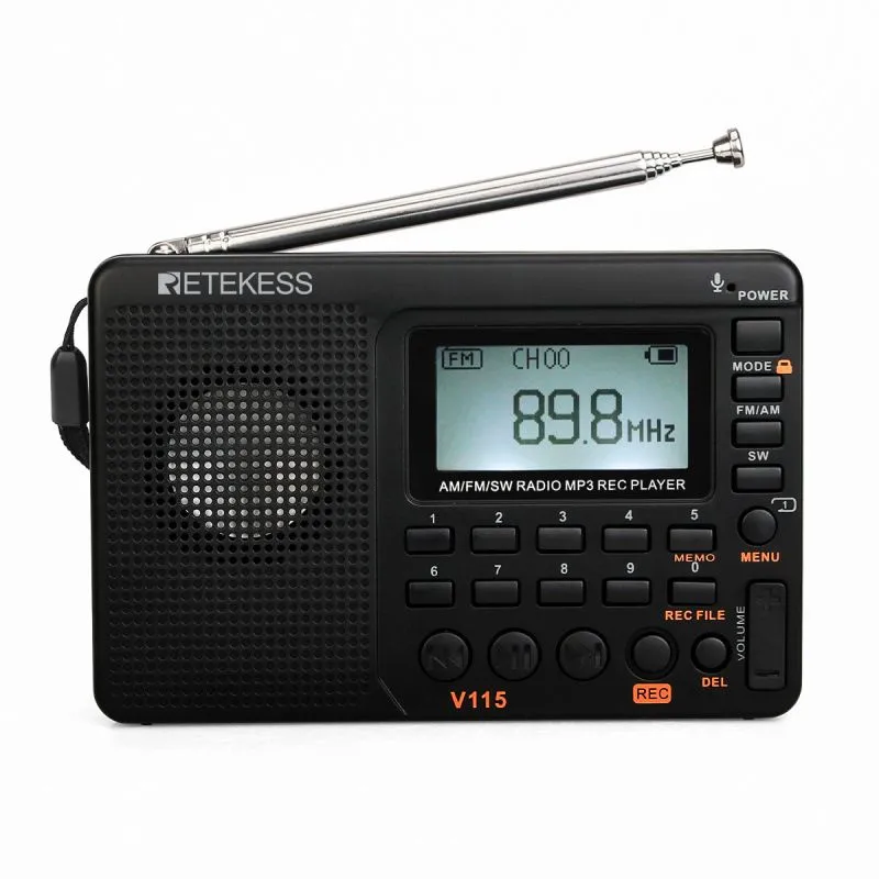 Portable Radio AM/FM/SW/LW/Airband Shortwave Receiver BatteryOperated Radio