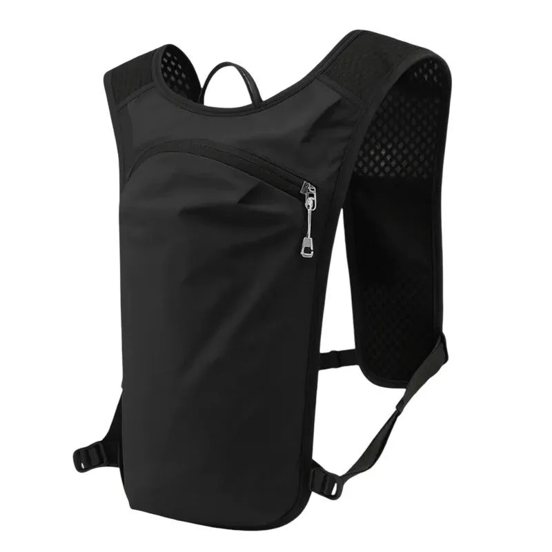 Insulated Running Hydration Vest, Portable Backpack with Water Bladder Bag - Black