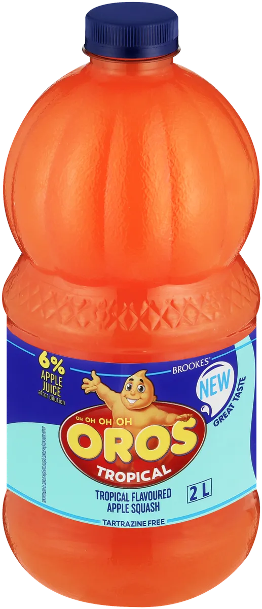 Brookes Oros Concentrated Squash Tropical Flavour 2L