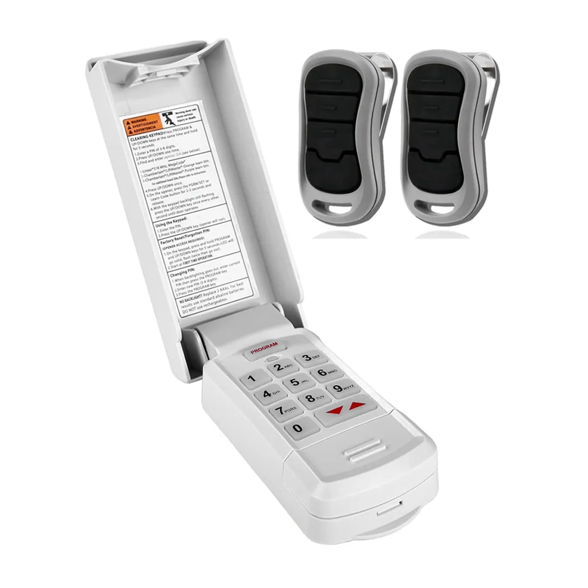 Gk-R Garage Door Opener Keypad and Remote Compatible with Universal