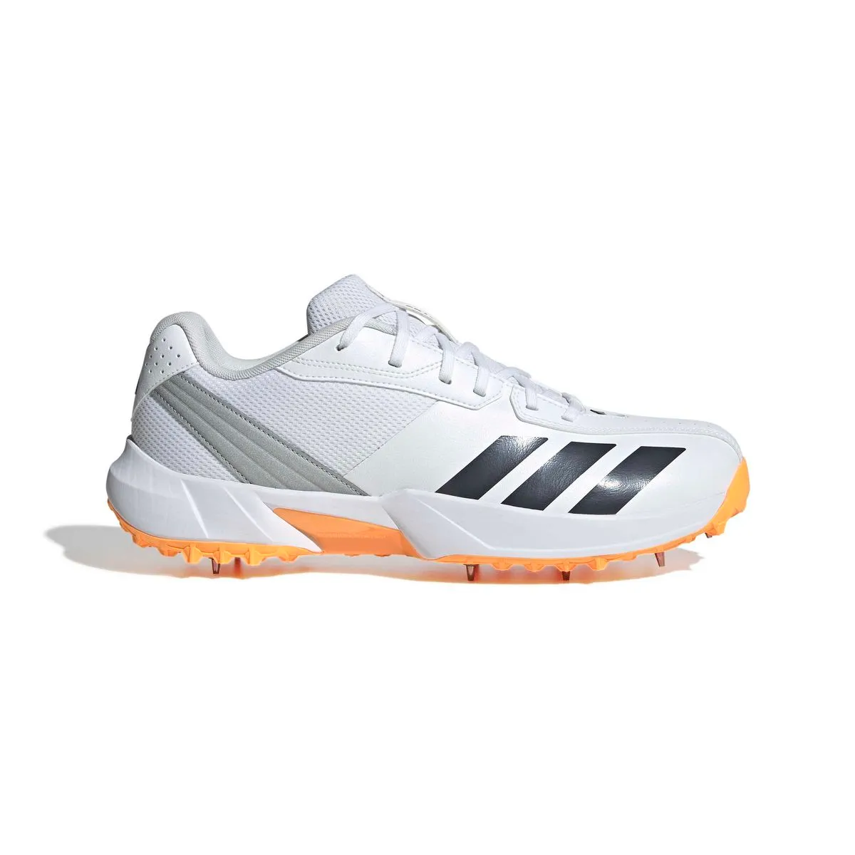adidas Unisex 22YDS Spike Cricket Shoes - White/Aurora Onix/Lucid Tangerine