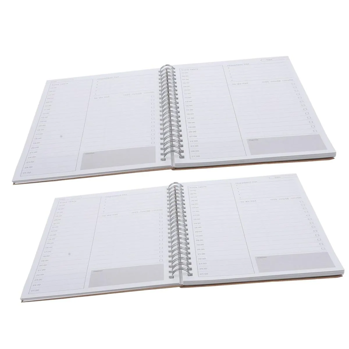 Spiral Planner Notepad Compact Daily Agenda Multi-function