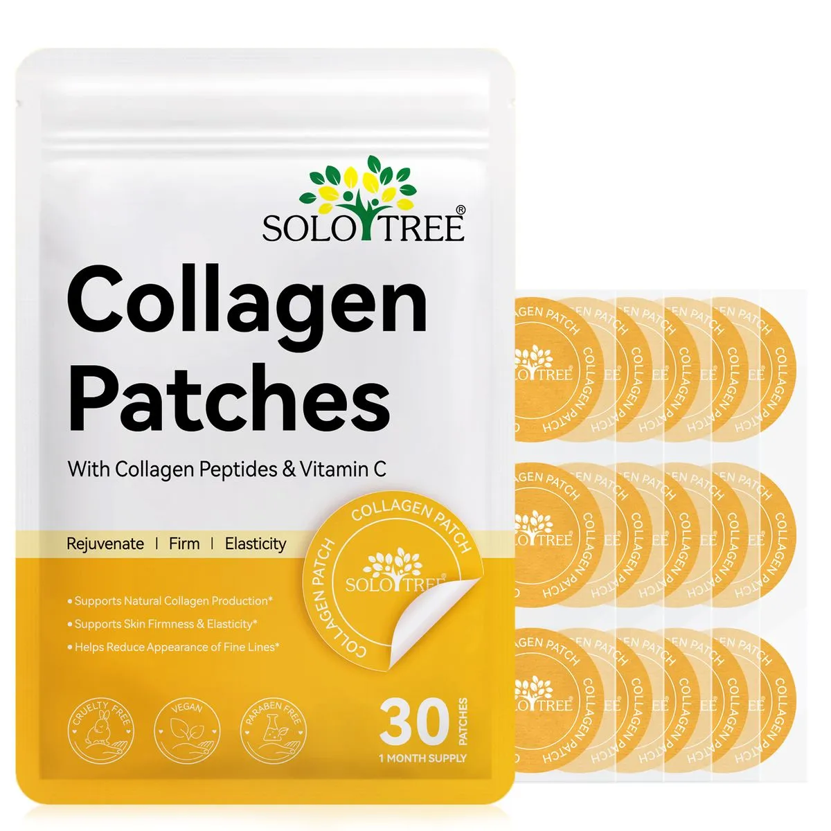 SoloTree Collagen Patches with Vitamin C & Peptides 30P