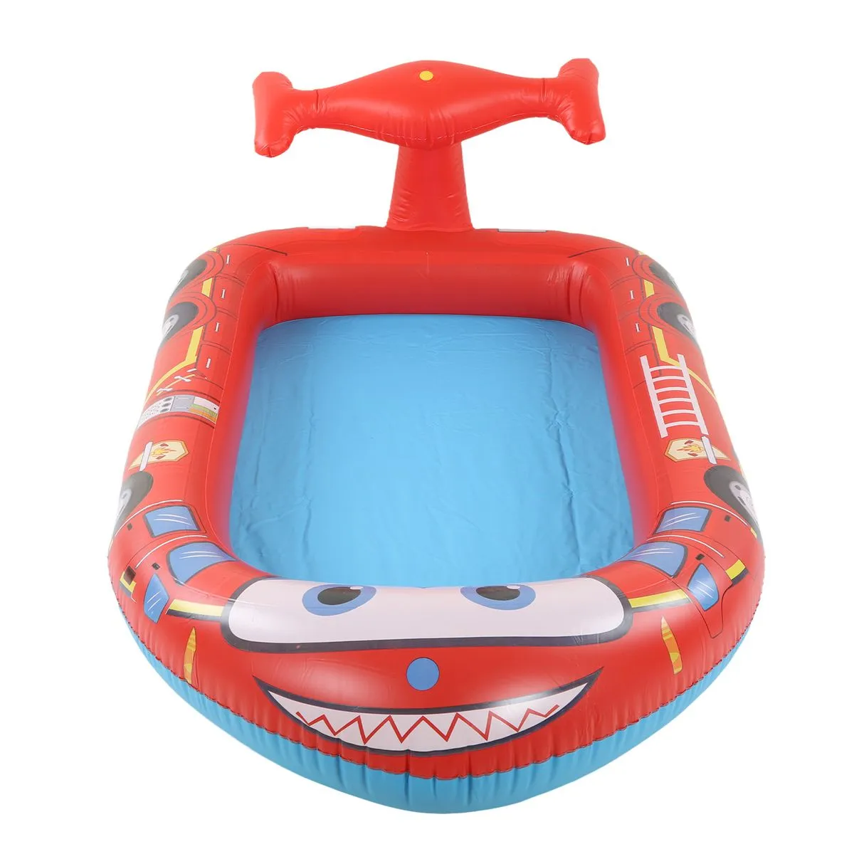 Fire Truck Inflatable Splash Pad Water Sprinkler Pool Compatible With Kids