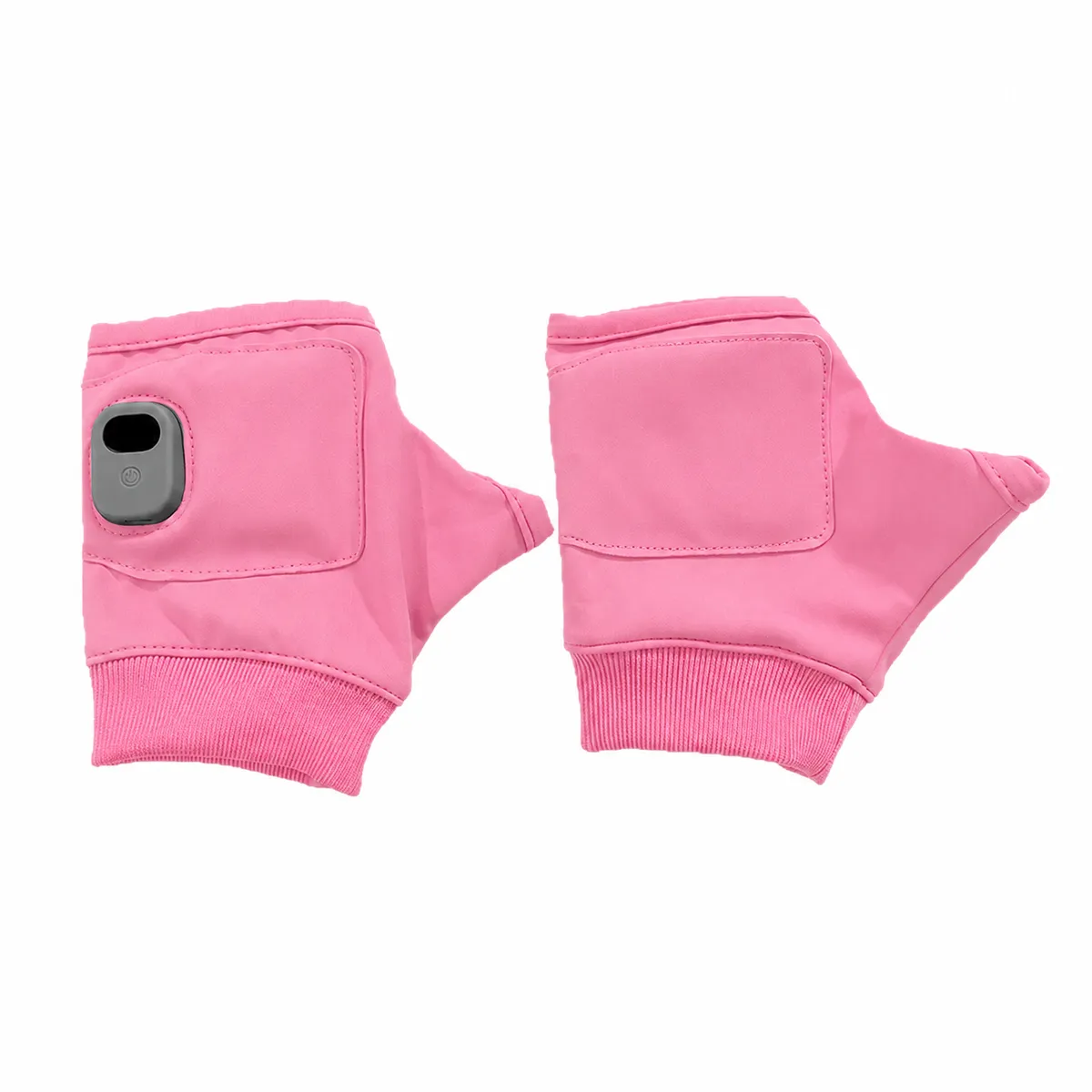 USB Electric Heated Half-Finger Gloves for Typing & Gaming - 3 Levels - Pink